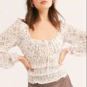 Free people Lolita top in tea combo